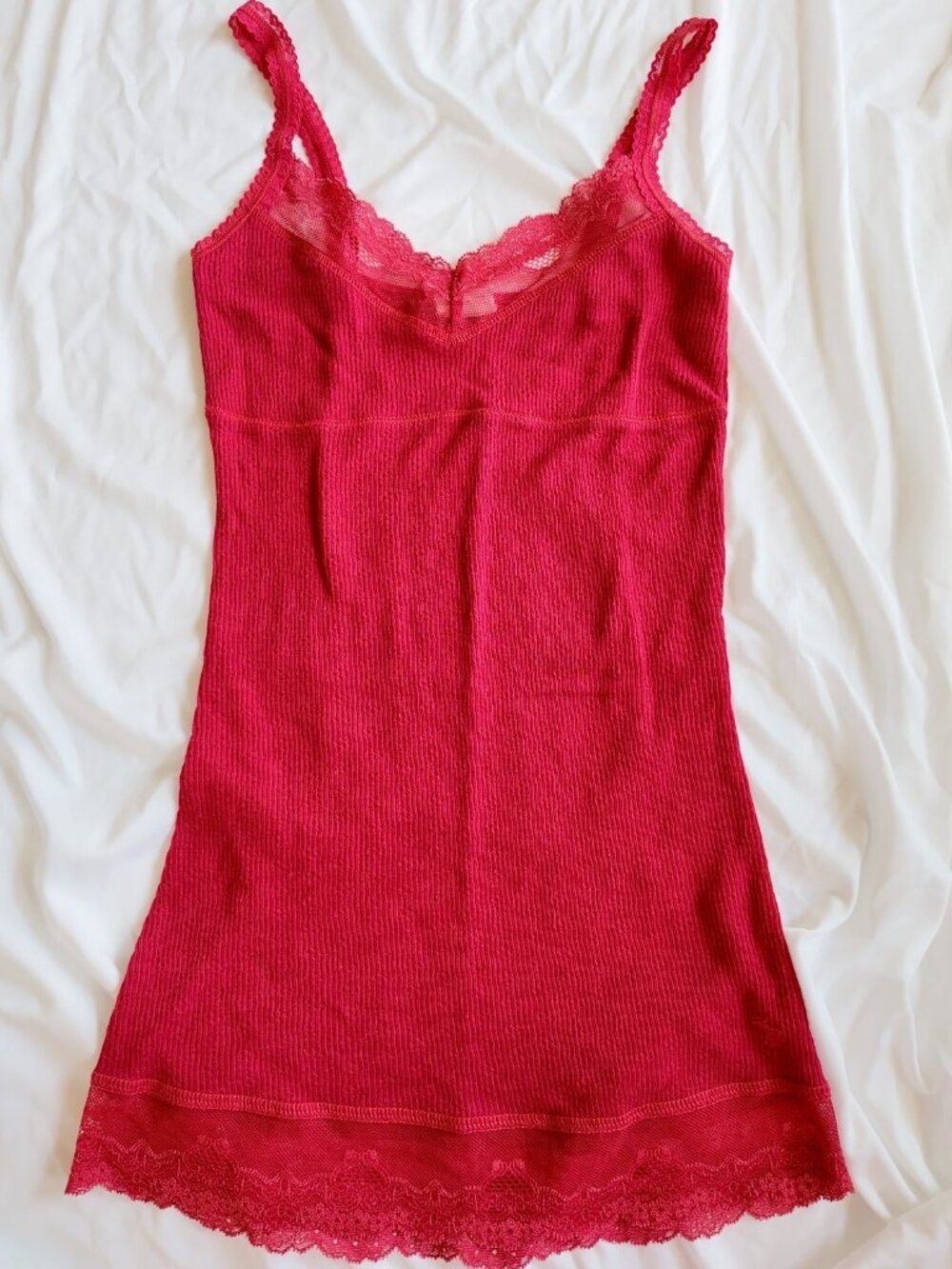 Abercrombie Y2K Lace Trim Cami Top Size Small Vintage 2000s